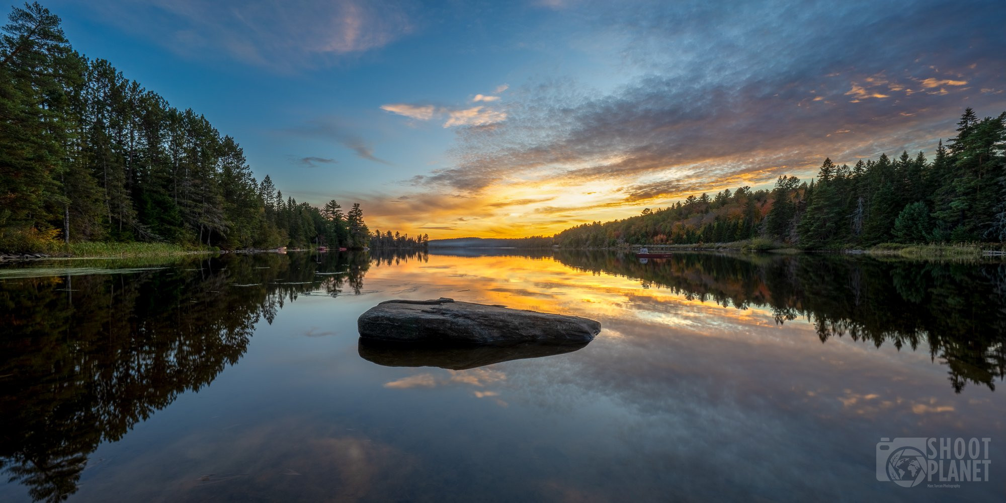 Sunset Reflections on Lake of Two Rivers