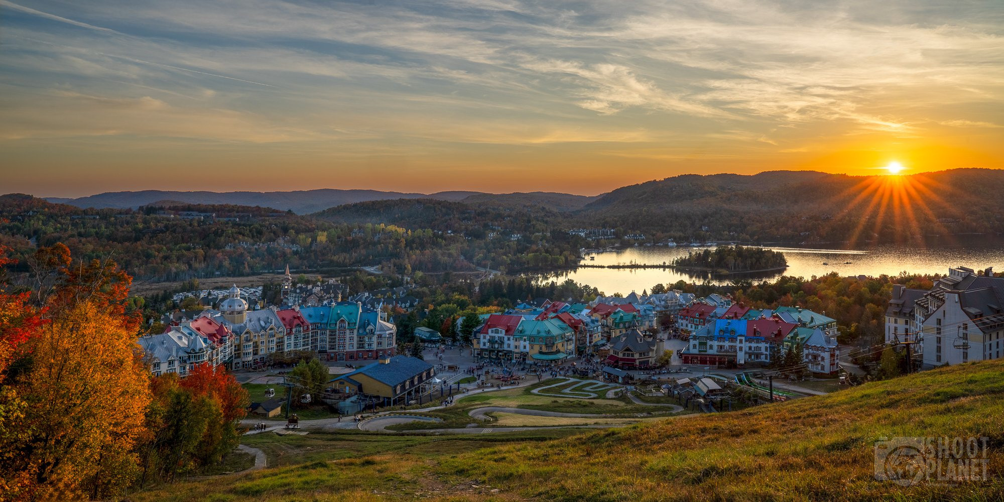 Sunset View Over Mont Tremblant Canada
