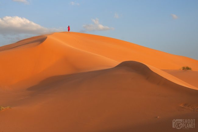 Sahara desert Erg Chebbi dunes in Morocco
